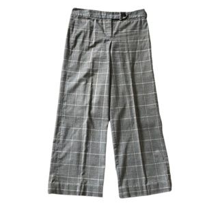 ISAAC MIZRAHI plaid dress pants wide leg gray